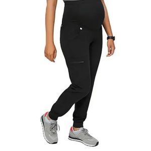 Figs Technical Collection Zamora Maternity Jogger Scrub Pants, Black | S